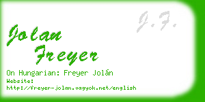 jolan freyer business card