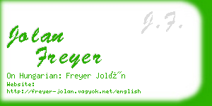 jolan freyer business card